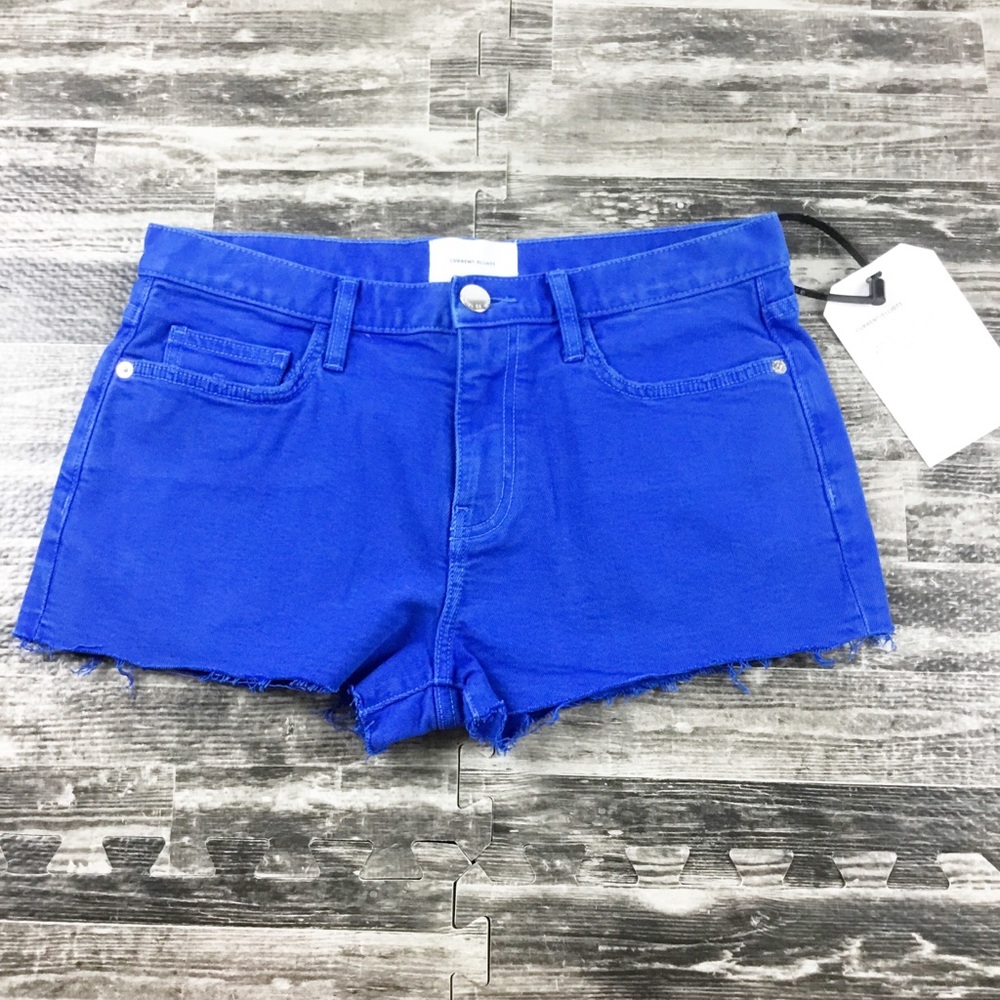 Current Elliott Blue Cut Offs Boyfriend Shorts